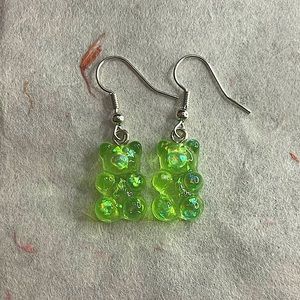 AOMU Korean Resin Gummy Bear Earrings